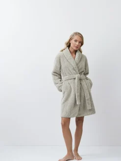 Aruelle Ela Luxury Mid Length Chevron Design Cream Robe Best