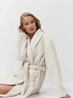 Aruelle Simone Full Length Textured Cream Robe Discount