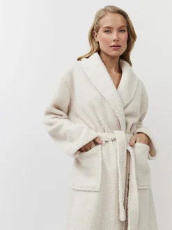 Aruelle Simone Full Length Textured Cream Robe Discount