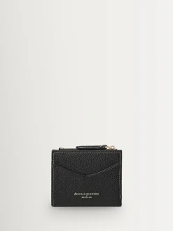 Aspinal of London Hudson Multi-Use Pocket Wallet Pebble Leather Black Hot