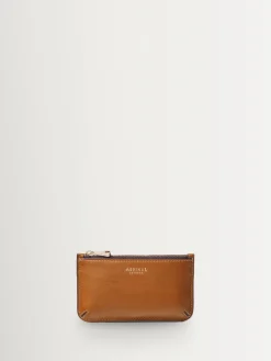 Aspinal of London Ella Card & Coin Holder Smooth Leather Brown