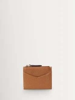 Aspinal of London Hudson Multi-Use Pocket Wallet Pebble Leather Brown Best