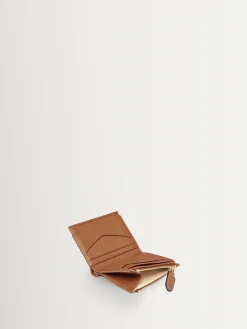 Aspinal of London Hudson Multi-Use Pocket Wallet Pebble Leather Brown Best