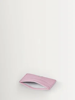 Aspinal of London Slim Credit Card Case Pebble Leather Purple