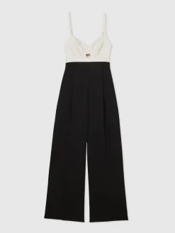 Reiss Atelier Black Darcey Atelier Colourblock Wide-Leg Jumpsuit Best