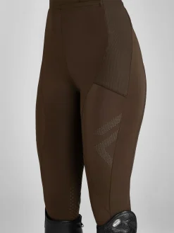 Aztec Diamond Full Seat Core Leggings Brown New