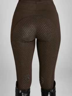 Aztec Diamond Full Seat Core Leggings Brown New