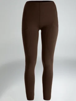 Aztec Diamond Full Seat Core Leggings Brown New