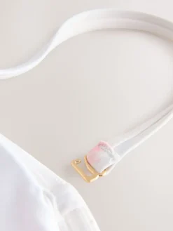 B by Ted Baker Beaded Tummy Control Bandeau White Floral Swimsuit Outlet