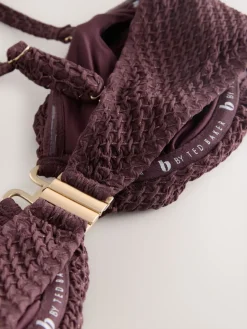 B by Ted Baker Non Padded Underwired Chocolate Brown Lurex Bikini Top