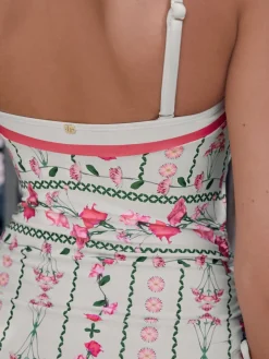 B by Ted Baker Tummy Control Bandeau Swimsuit White New