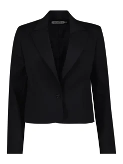 Baukjen Pelin Wool Blend Cropped Black Blazer Clearance