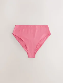 Next Berry Pink High Waist High Leg Cotton Rich Knickers 5 Pack Best