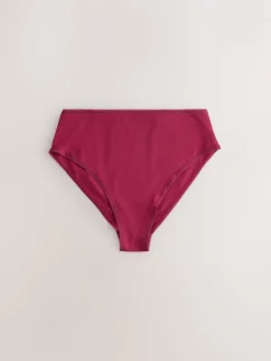 Next Berry Pink High Waist High Leg Cotton Rich Knickers 5 Pack Best