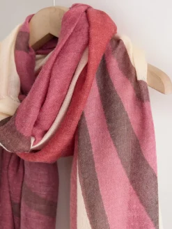 Next Berry Red Abstract Lightweight Scarf Clearance