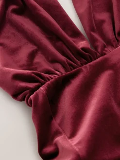 Next Bridesmaid Velvet Multiway Maxi Dress Berry Red Online