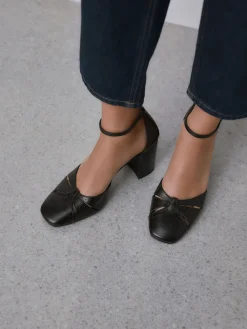 Next Forever Comfort® Leather Block Heels With Ankle Strap Berry Red Online