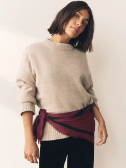 Next Berry Red N Swirl Square Lightweight Scarf