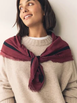 Next Berry Red N Swirl Square Lightweight Scarf