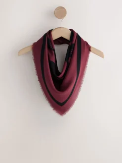 Next Berry Red N Swirl Square Lightweight Scarf