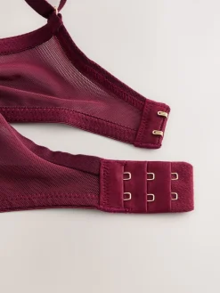 Next Berry Red Pad Balcony Premium Embroidery Bra