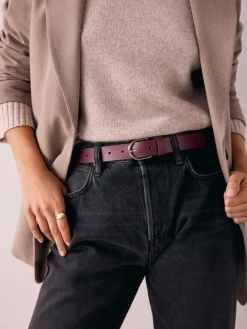 Next Berry Regular Leather Belt New