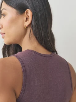 Next Thermal Maximum Warmth Cosy Ribbed Vest Berry Outlet