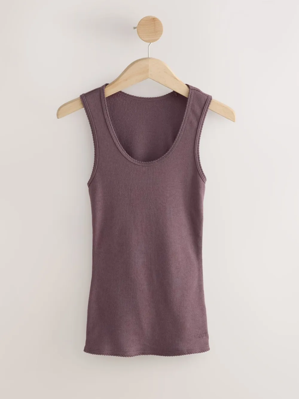 Next Thermal Maximum Warmth Cosy Ribbed Vest Berry Outlet
