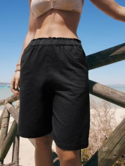 Next 100% Cotton Bermuda Shorts Black Online