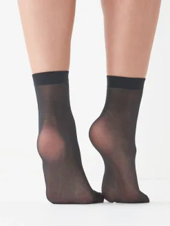 Next 20 Denier Ankle Socks 5 Pack Black Clearance