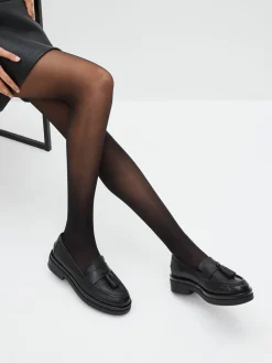 Next Black 15 Denier Bum and Tum Bikini Shaping Tights 1 Pack