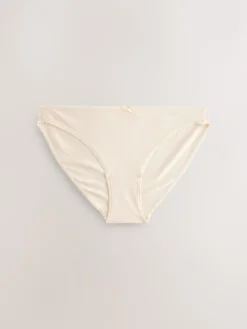 Next High Leg Cotton Rich Knickers 7 Pack Black / Pastel Rose Nude / White Best