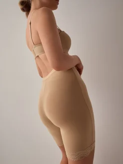 Next Cotton Blend Anti-Chafe Shorts 2 Pack Black / Pastel Rose Nude