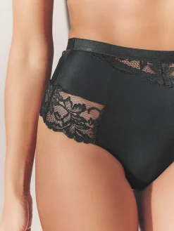 Next Tummy Control Light Shaping High Waist Thongs 2 Pack Black / Praline Nude Sale