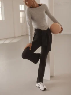 Next Black Active Balance Wrap Front Flared Leggings Outlet