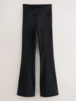 Next Black Active Balance Wrap Front Flared Leggings Outlet