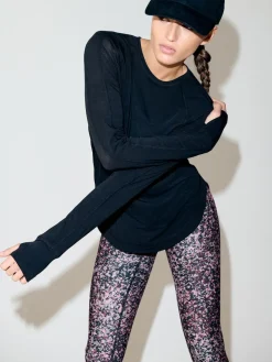 Next Active Crew Neck Long Sleeve T-Shirt Black