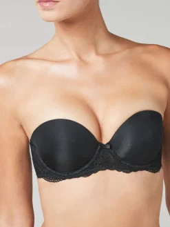 Next A-DD Triple Boost Push-Up Strapless Bra Black New