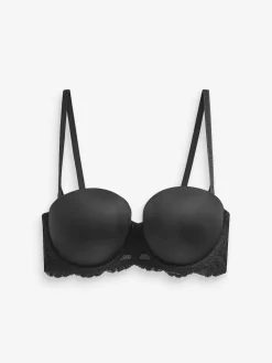 Next A-DD Triple Boost Push-Up Strapless Bra Black New