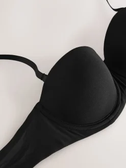 Next A-E Push Up Strapless Multiway Bra Black Clearance