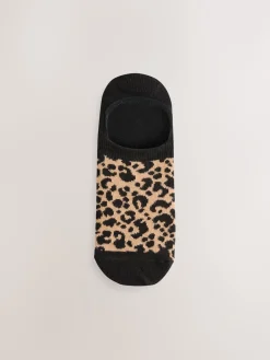 Next Black Animal Invisible Trainer Socks 5 Pack Online