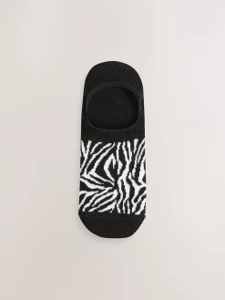 Next Black Animal Invisible Trainer Socks 5 Pack Online