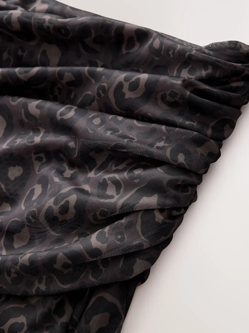 Next Maternity Mesh Bardot Dress Black Animal Print Best