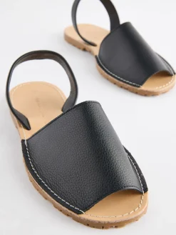Next Beach Leather Sandals Black Online