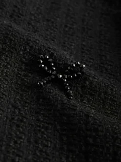 Next Black Beaded Bow Boucle Jacket Discount