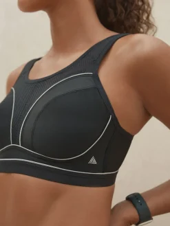 Next B-G Active Sports High Impact Dry Tech Non Pad Bra Black Clearance