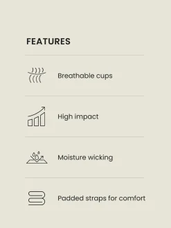 Next B-G Active Sports High Impact Dry Tech Full Cup Wired Bra Black Best