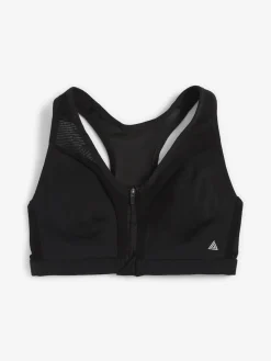 Next B-GG Active Sports High Impact Dry Tech Zip Front Bra Black Discount