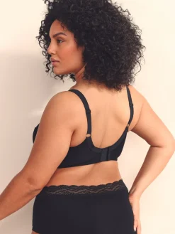 Next B-H Total Support Full Cup Non Wire Cotton Ultimate Comfort Bra Black Sale