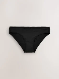 Next Bikini Microfibre Knickers 7 Pack Black New